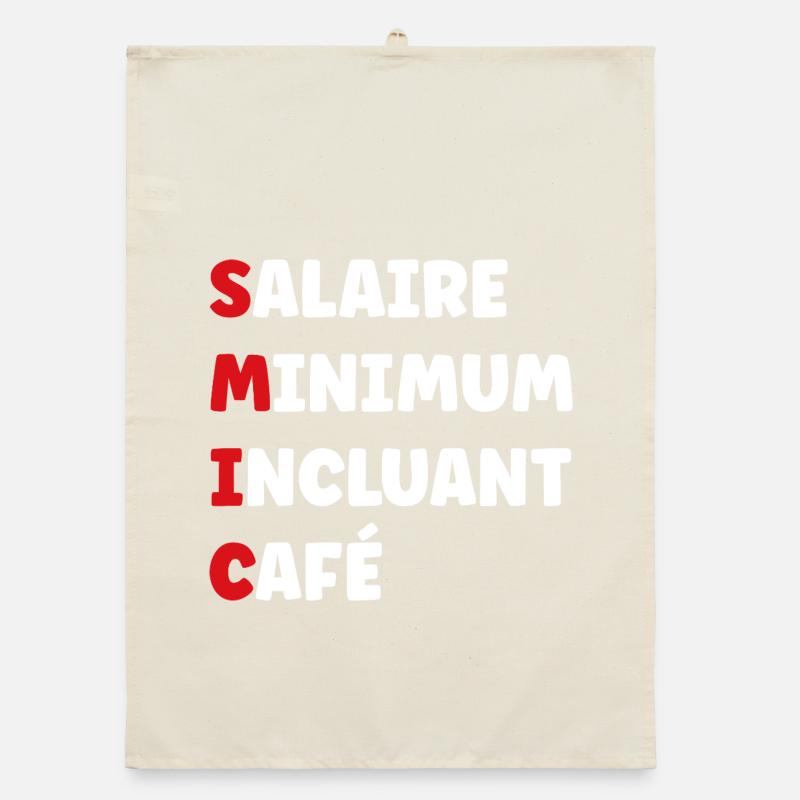 Minimum Wage Including Coffee SMIC Organic dish towel