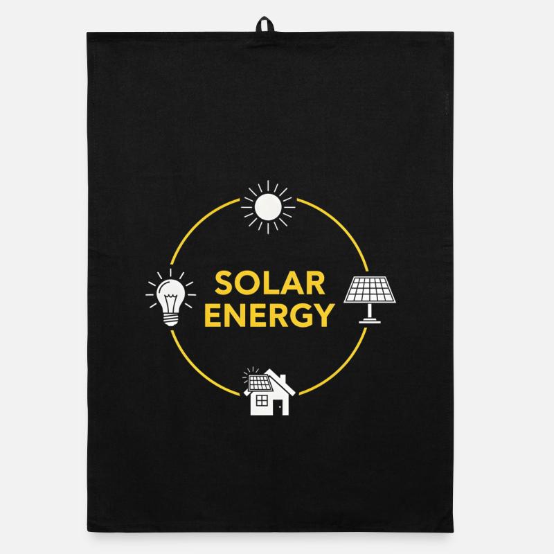 Solar Energy Circle Logo Organic dish towel