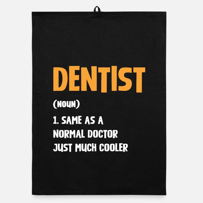 Zahnarzt Humor Typografie Organic Geschirrtuch