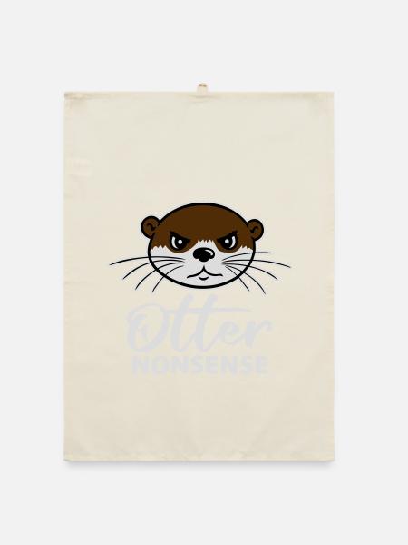 Otter Nonsense Lustig Wortspiel Otter Liebe Spruch - Organic Geschirrtuch - Natur - Vorne