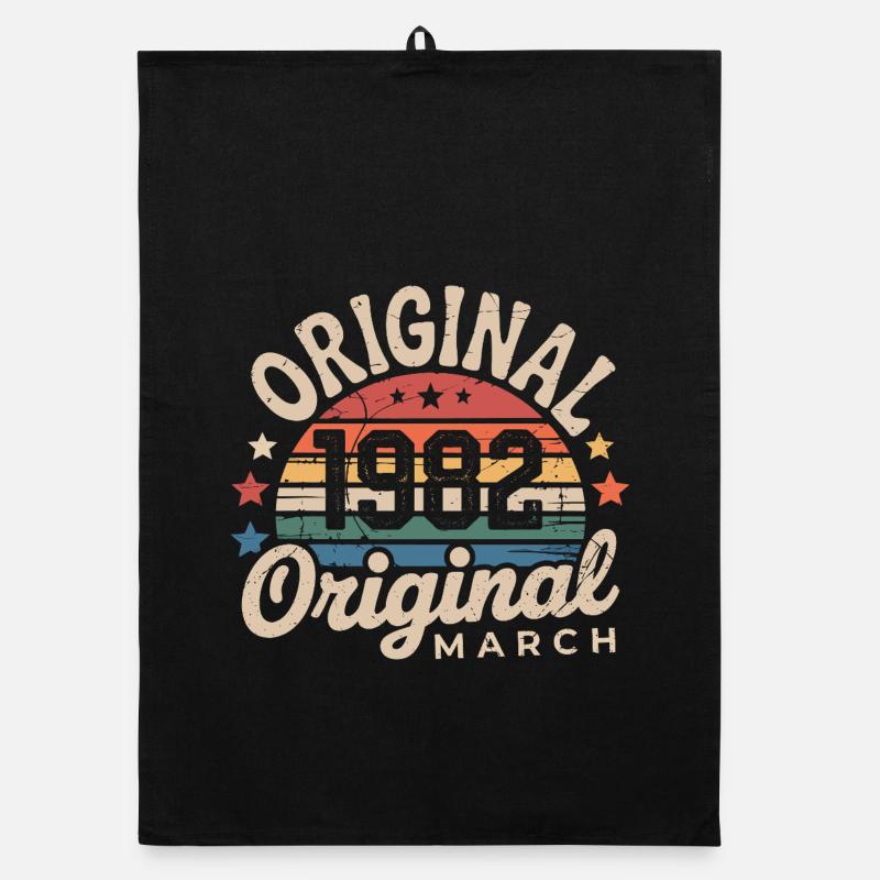 Anniversaire Mars 1982 Édition Limitée Retro March Torchon bio