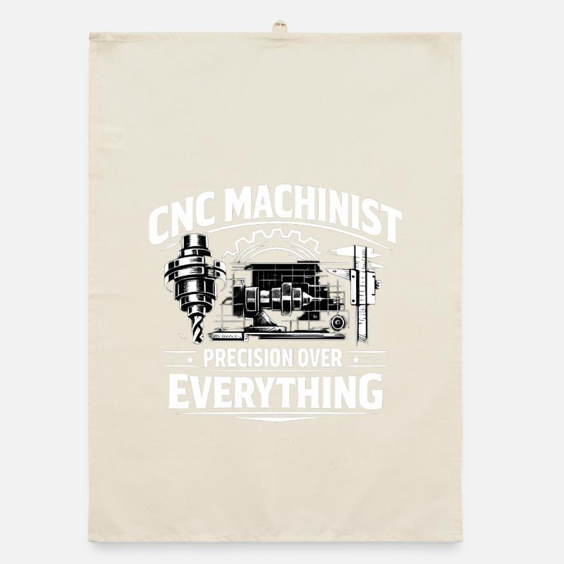 CNC Machinist Precision Over Everything Organic dish towel