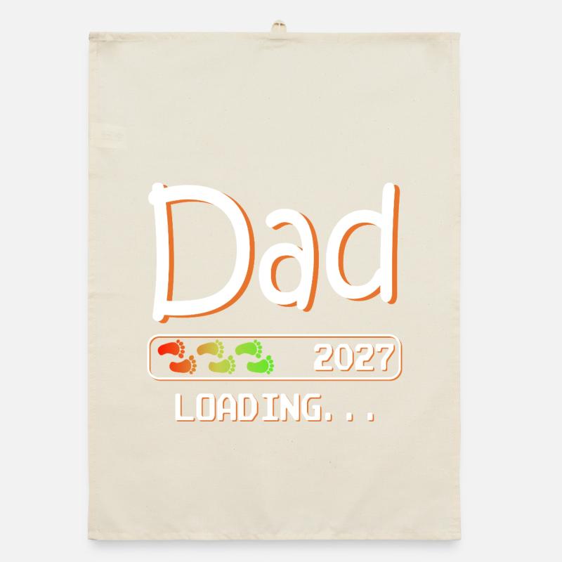 Expectant dad & father, offspring dad loading 2027 Organic dish towel
