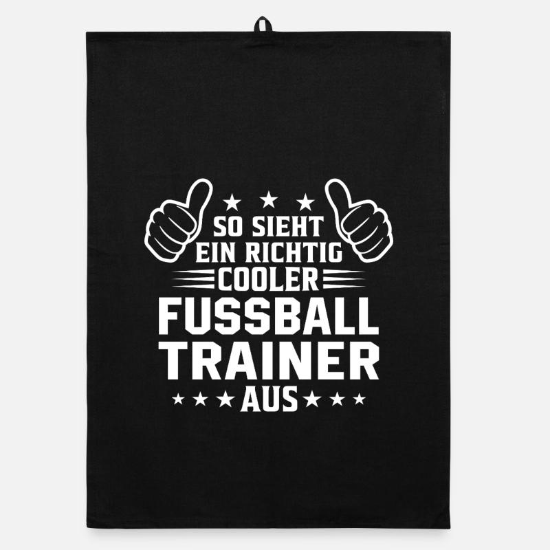 So sieht ein cooler Fussball Trainer aus  Organic Geschirrtuch