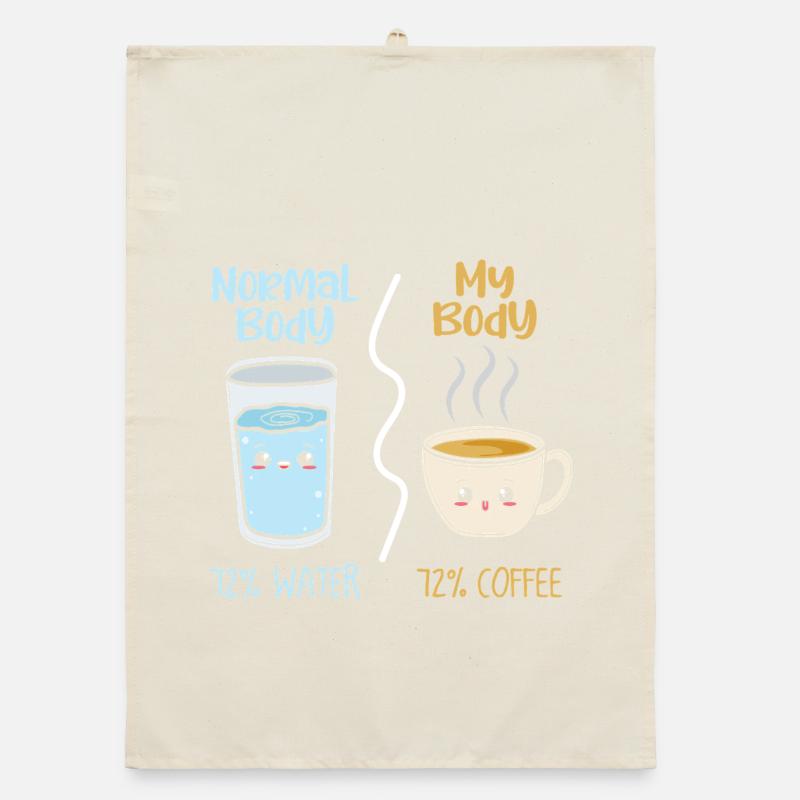 Coffee vs water 72% Organic dish towel