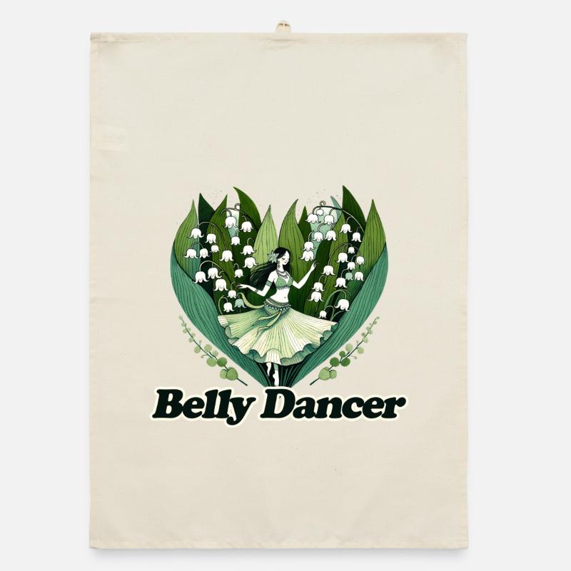 Danseuse du ventre dans Cœur de lys Torchon bio