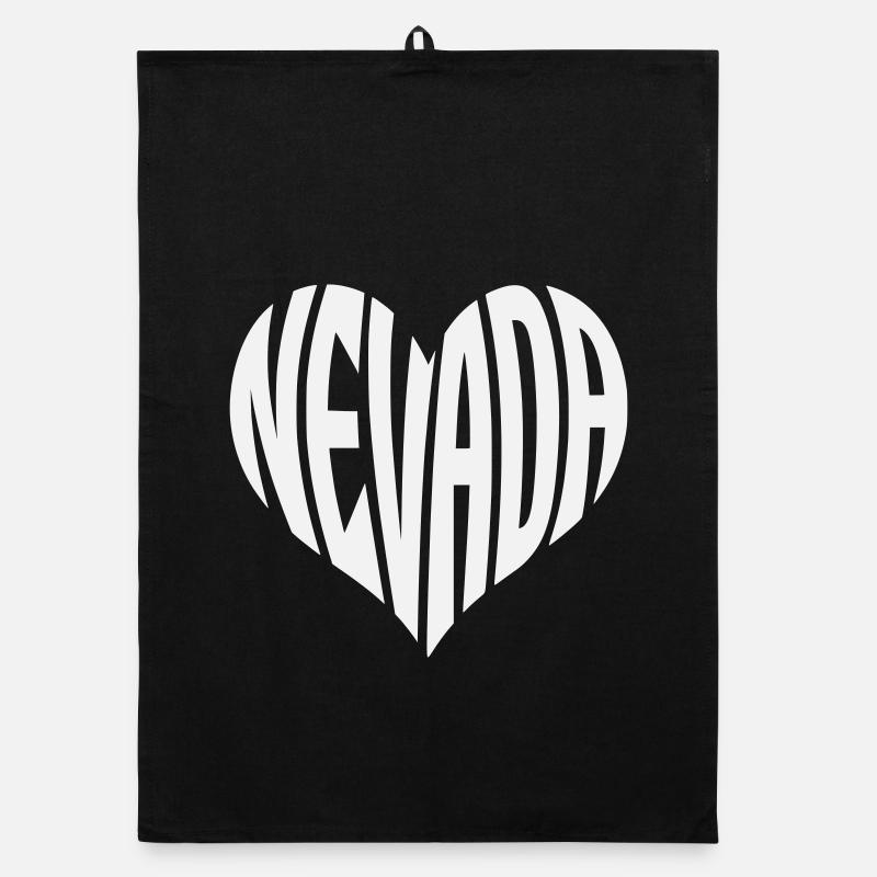 Nevada Herz Typografie Organic Geschirrtuch