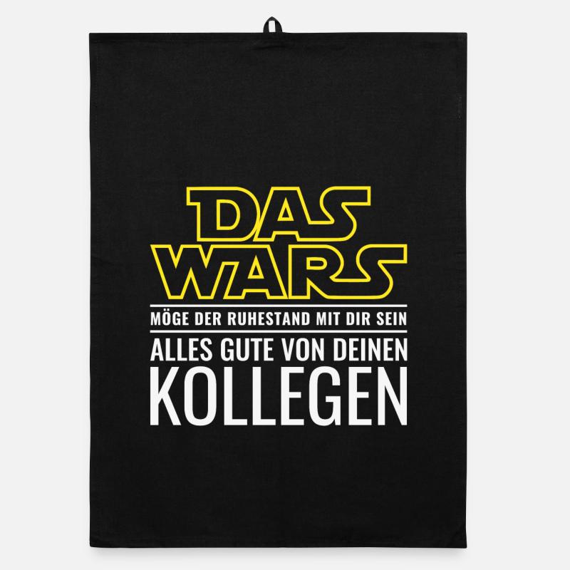 Das Wars Rentner Abschied Kollege Ruhestand Rente - Organic Geschirrtuch - Schwarz
