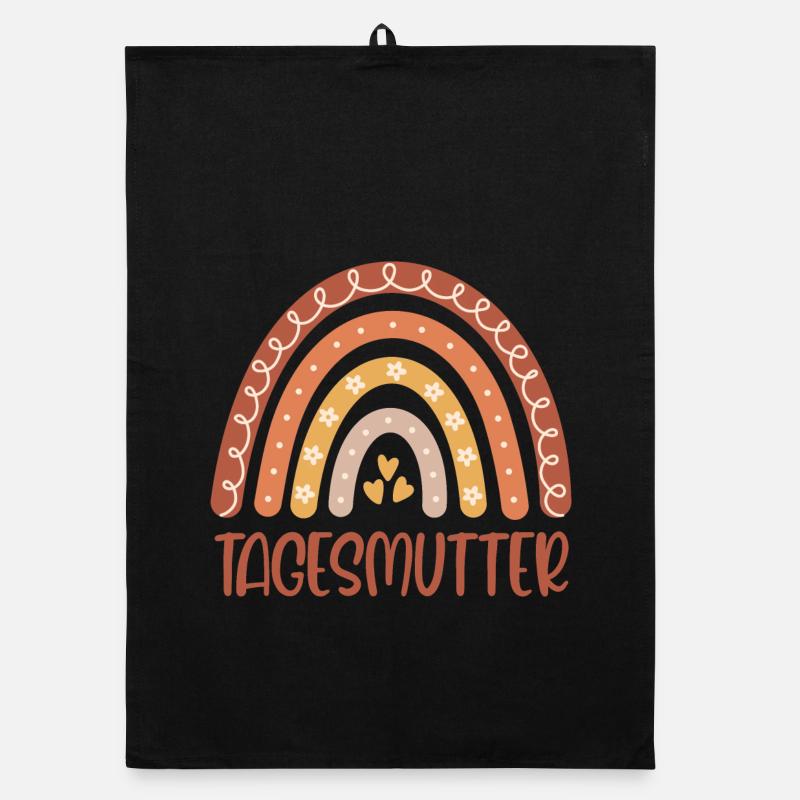 Tagesmutter Regenbogen Organic Geschirrtuch