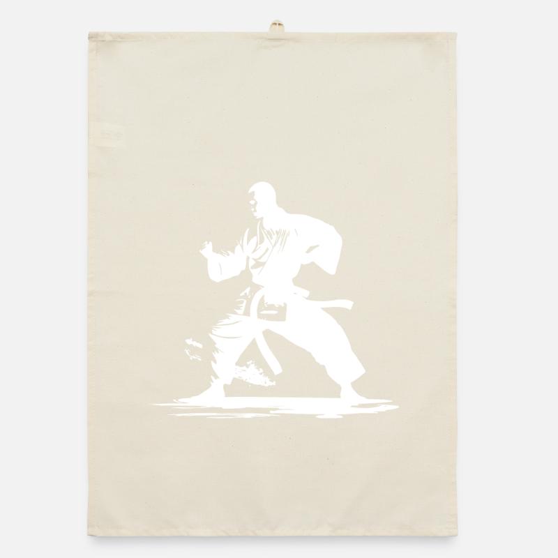 Karate Boy Graphic Organic dish towel