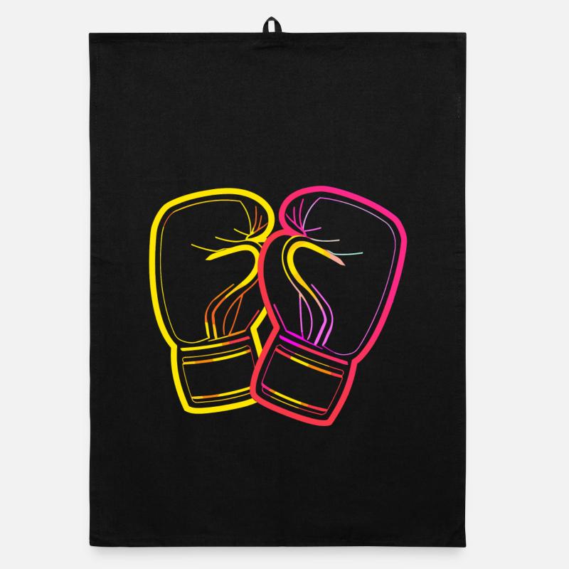 Dessin de gants de boxe Torchon bio