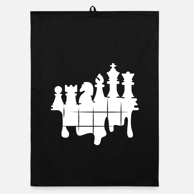 Chess Graffiti Jeu d’échecs Figures Knight Logo Torchon bio