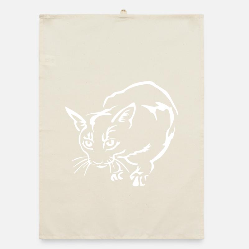 Abessiner Katze "Black Edition" Organic Geschirrtuch