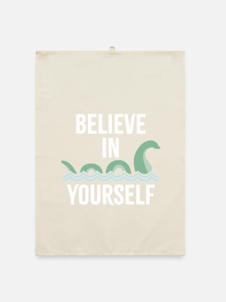 Believe in Yourself - Organic dish towel - nature - Front