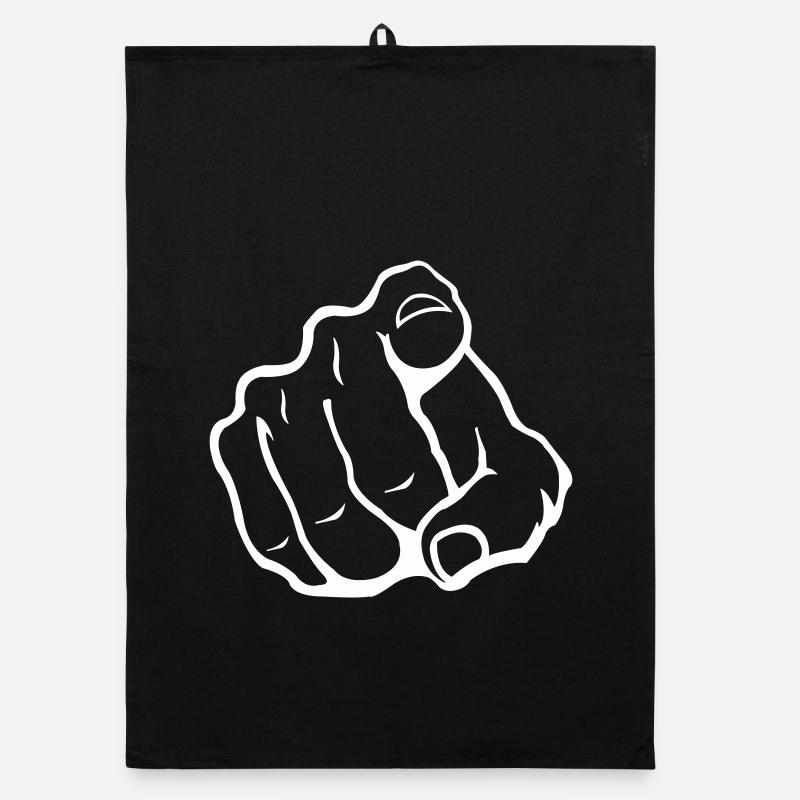 Index Finger Silhouette Organic dish towel