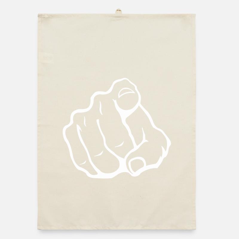 Zeigefinger Silhouette Organic Geschirrtuch