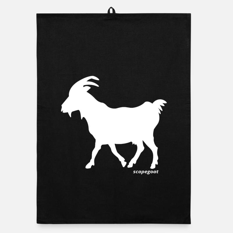 Silhouette de bouc émissaire Torchon bio
