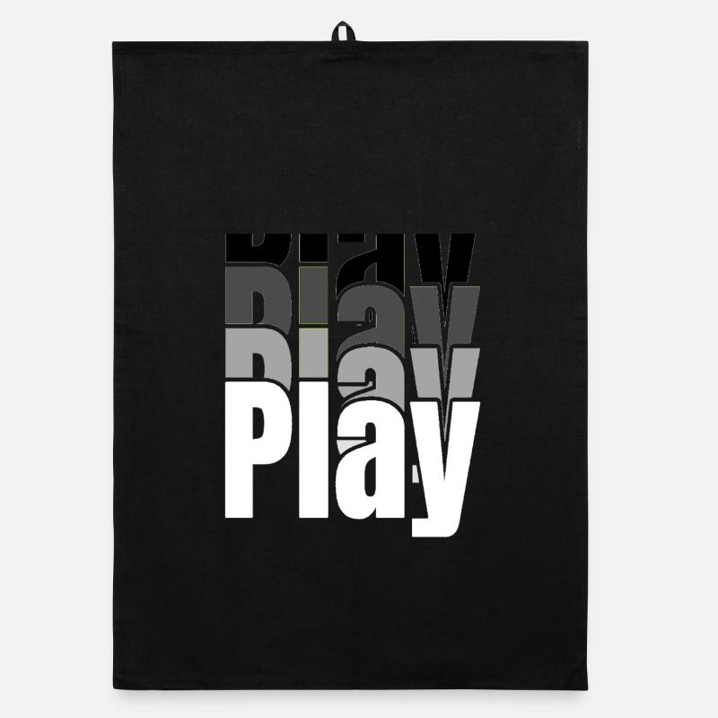 Overlapping Play Typography Organic dish towel
