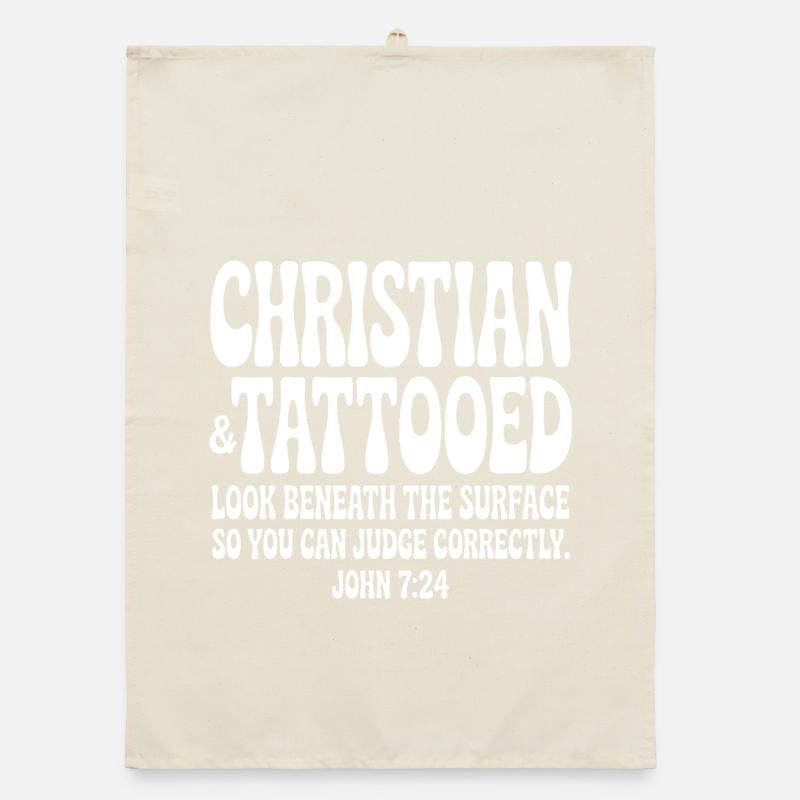 L’encre chrétienne regarde sous la surface Torchon bio