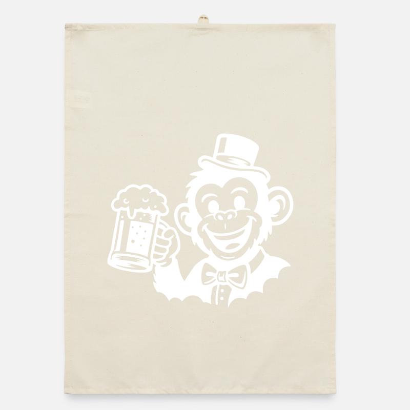 Monkey Groom Bachelor Organic dish towel