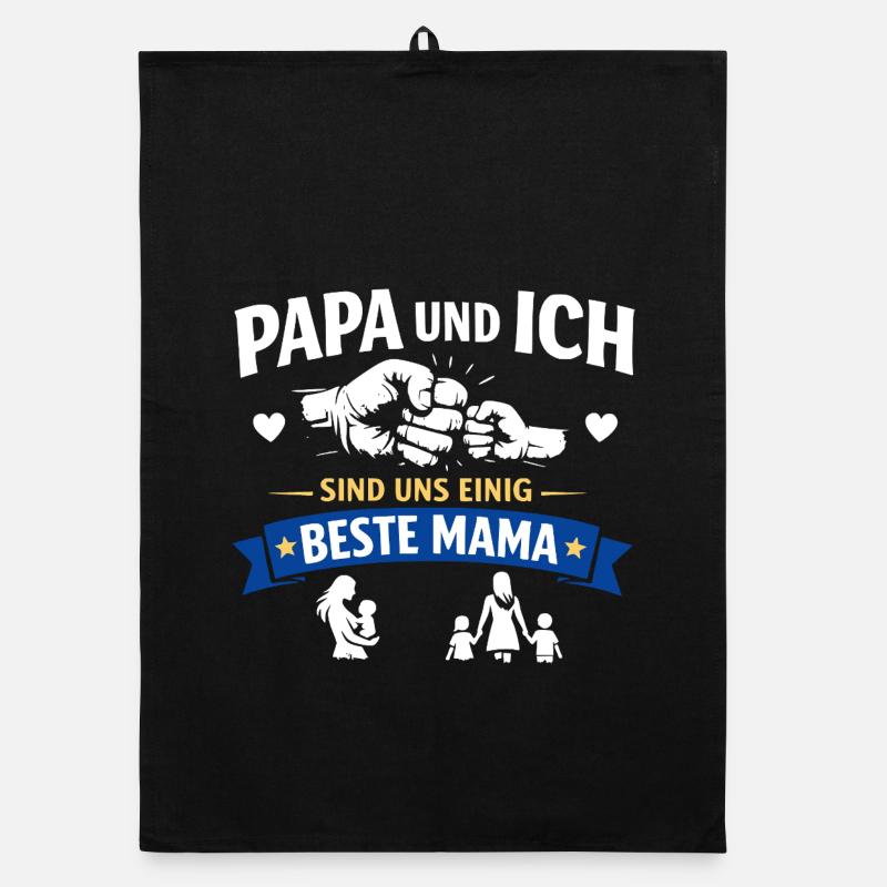 Papa Ich Beste Mama Organic Geschirrtuch