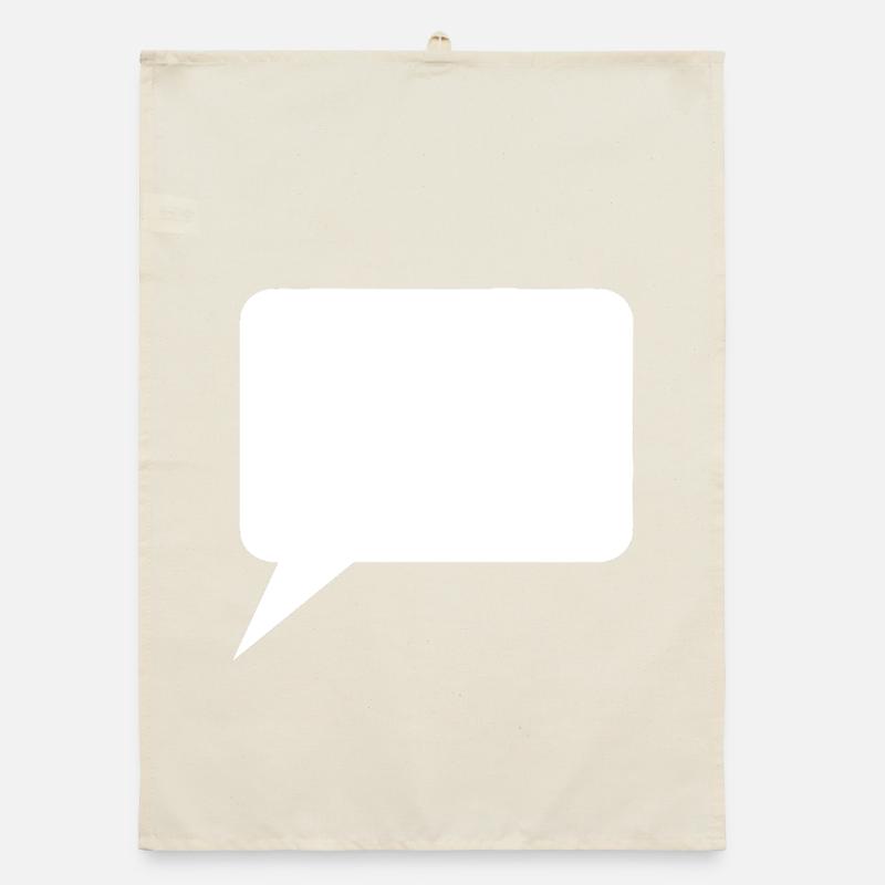 Personalize your own speech bubble comic Organic dish towel