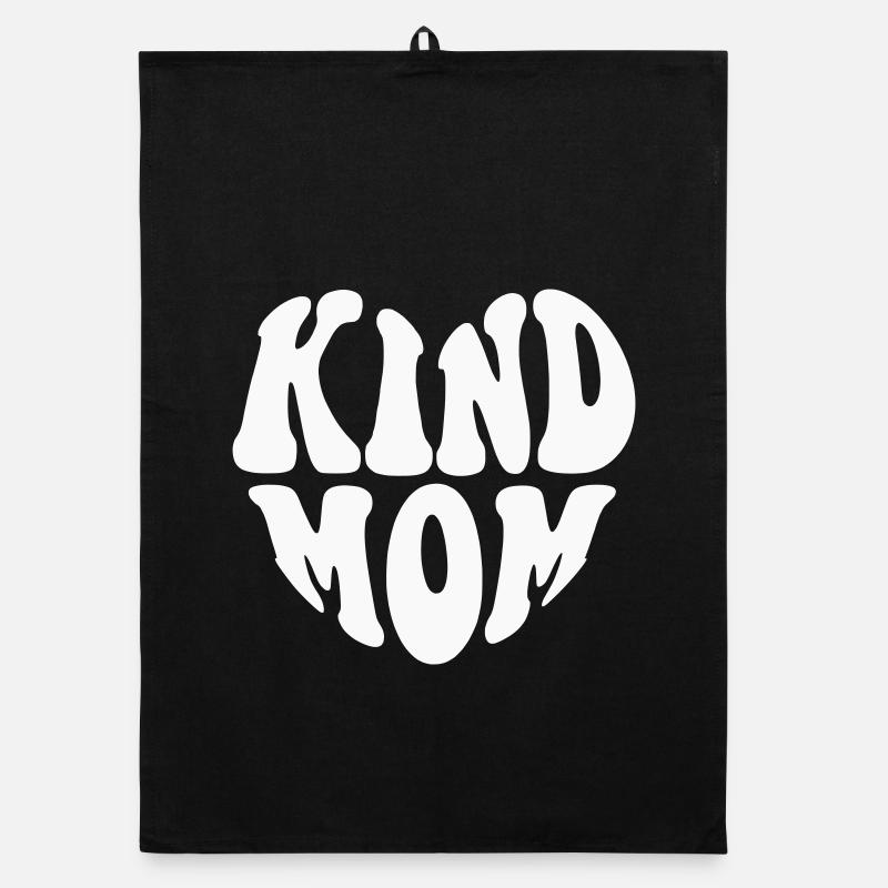 Logo Kind Mom Heart - Couleur personnalisable Torchon bio