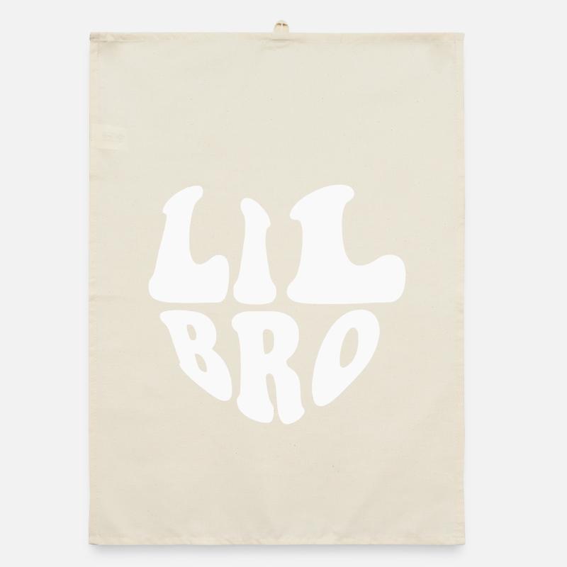 Lil Brother Heart Logo – Anpassbare Farbe Organic Geschirrtuch