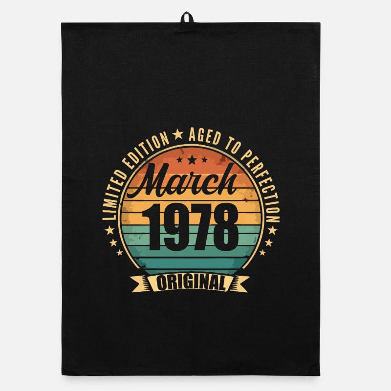 Mars 1978 Édition Limitée Retro Mars 1978 Torchon bio