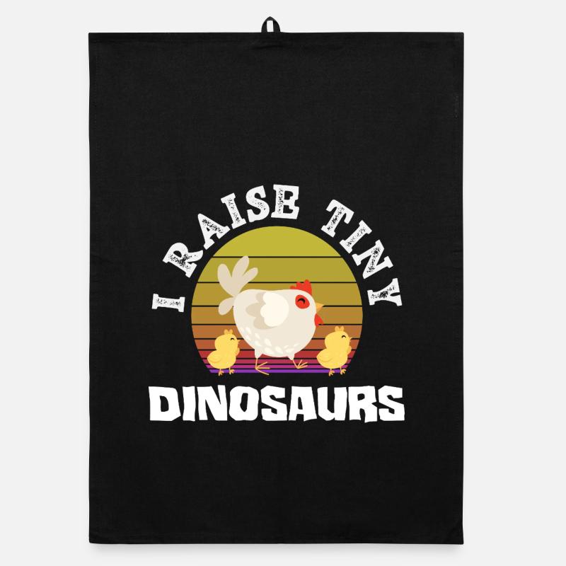 J’élève de petits poulets dinosaures Torchon bio