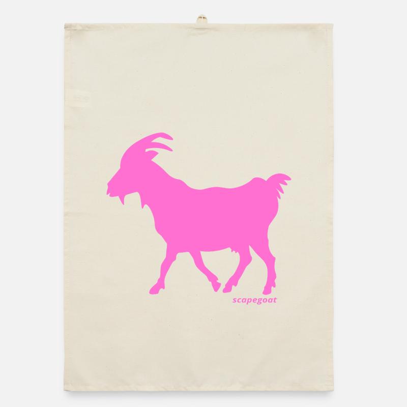 Sündenbock rosa Organic Geschirrtuch