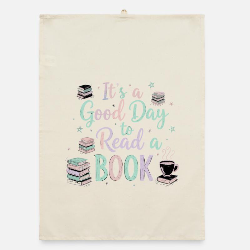 Good Day Read Book Organic Geschirrtuch