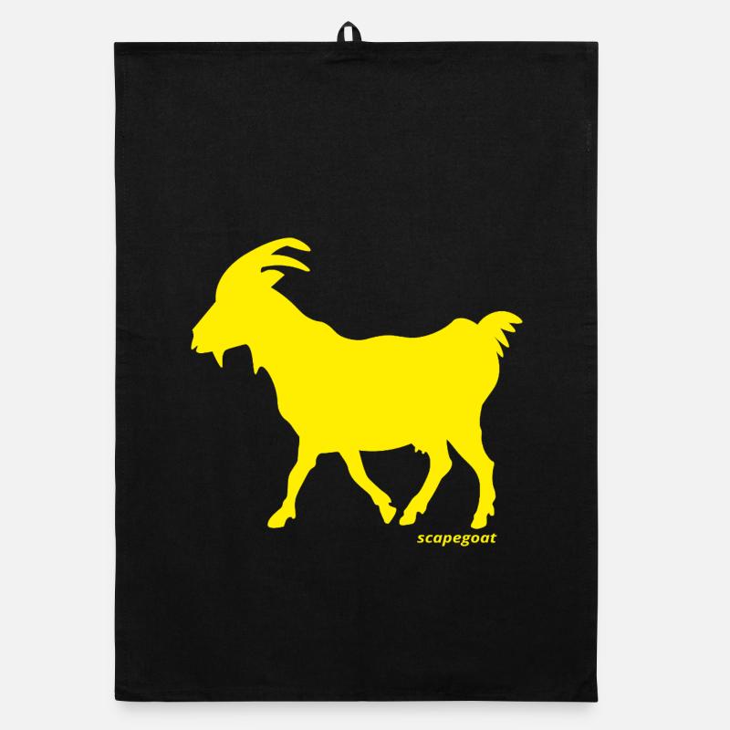 Ziege GOAT Sündenbock gelb Organic Geschirrtuch