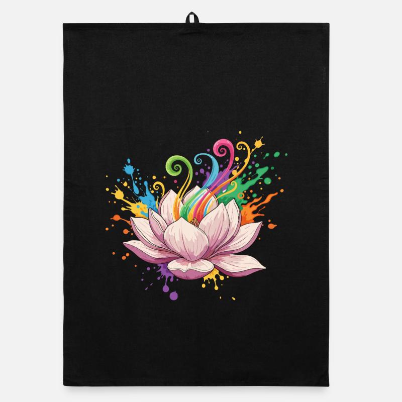 Leuchtende Lotusfarben Explosion Organic Geschirrtuch