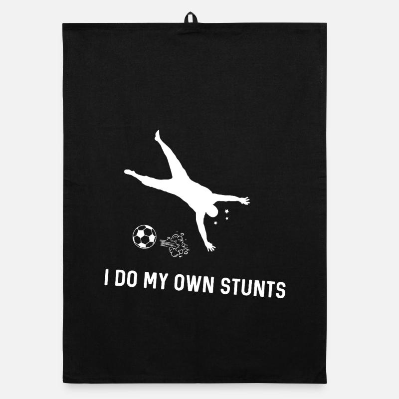 Acrobatic Soccer Stunts Organic dish towel