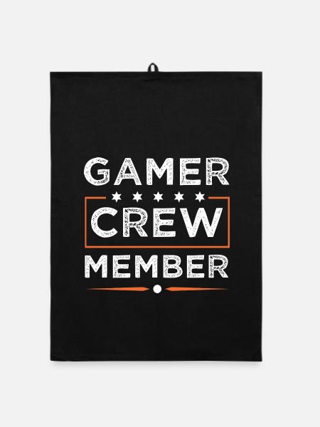 Gamer Crew - Organic dish towel - black - Front