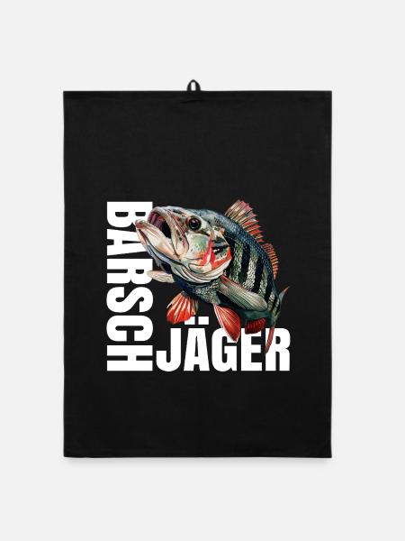 Barsch Jäger - Organic Geschirrtuch - Schwarz - Vorne