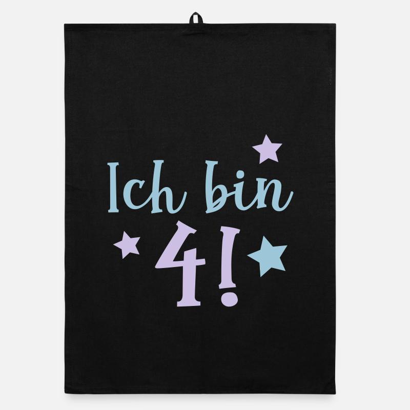 ich bin 4! Organic Geschirrtuch
