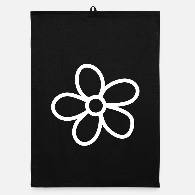 Floraison dessin floral Torchon bio