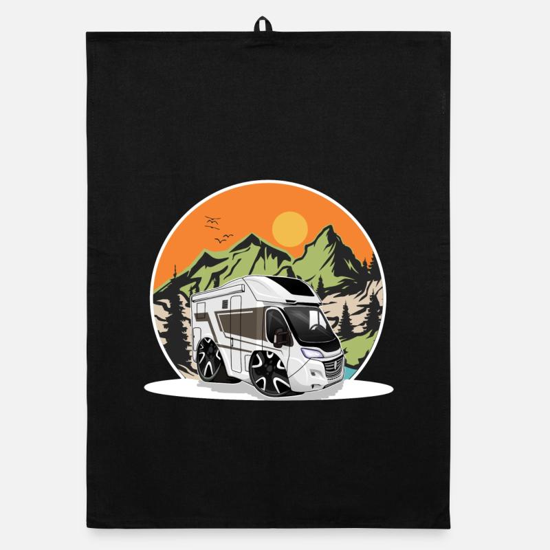 Camping Camper Campen Torchon bio