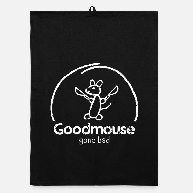 "Goodmouse" Maus mit coolem bösem Spruch Organic Geschirrtuch