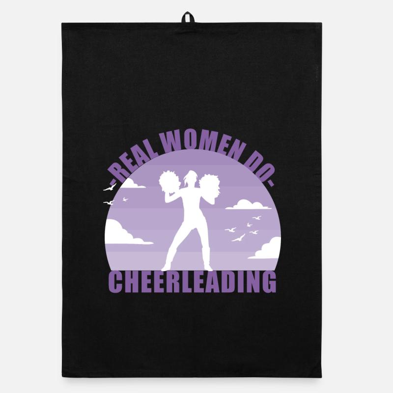 Cheerleading Cheerleader Mädchen Pompons Geschenk Organic Geschirrtuch