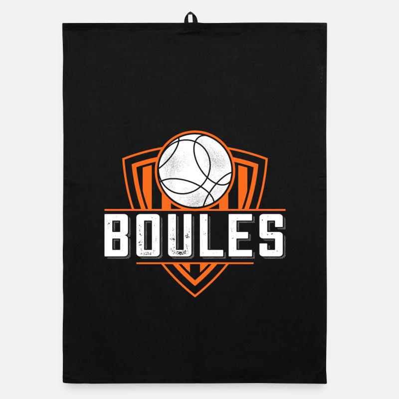 Boule boule boules pour bouler pétanque Torchon bio