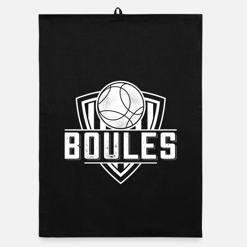 Boule boule boules pour bouler pétanque Torchon bio