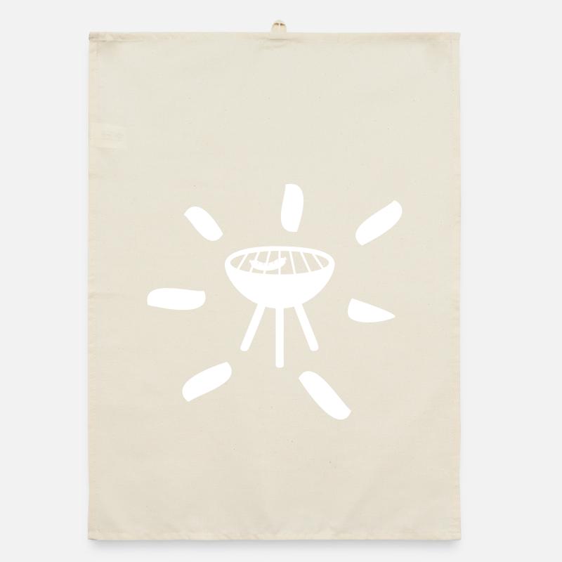 Grill Rays Grilling Chilling Camping Comic Fan Organic dish towel