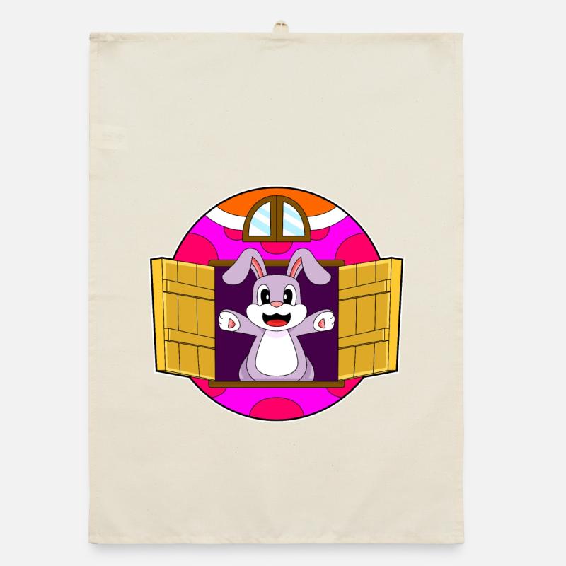 Œuf de Pâques Bunny Torchon bio