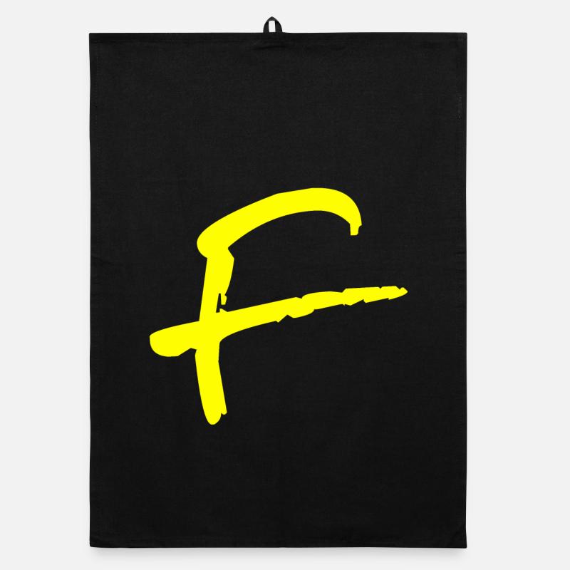 Buchstabe F Organic Geschirrtuch