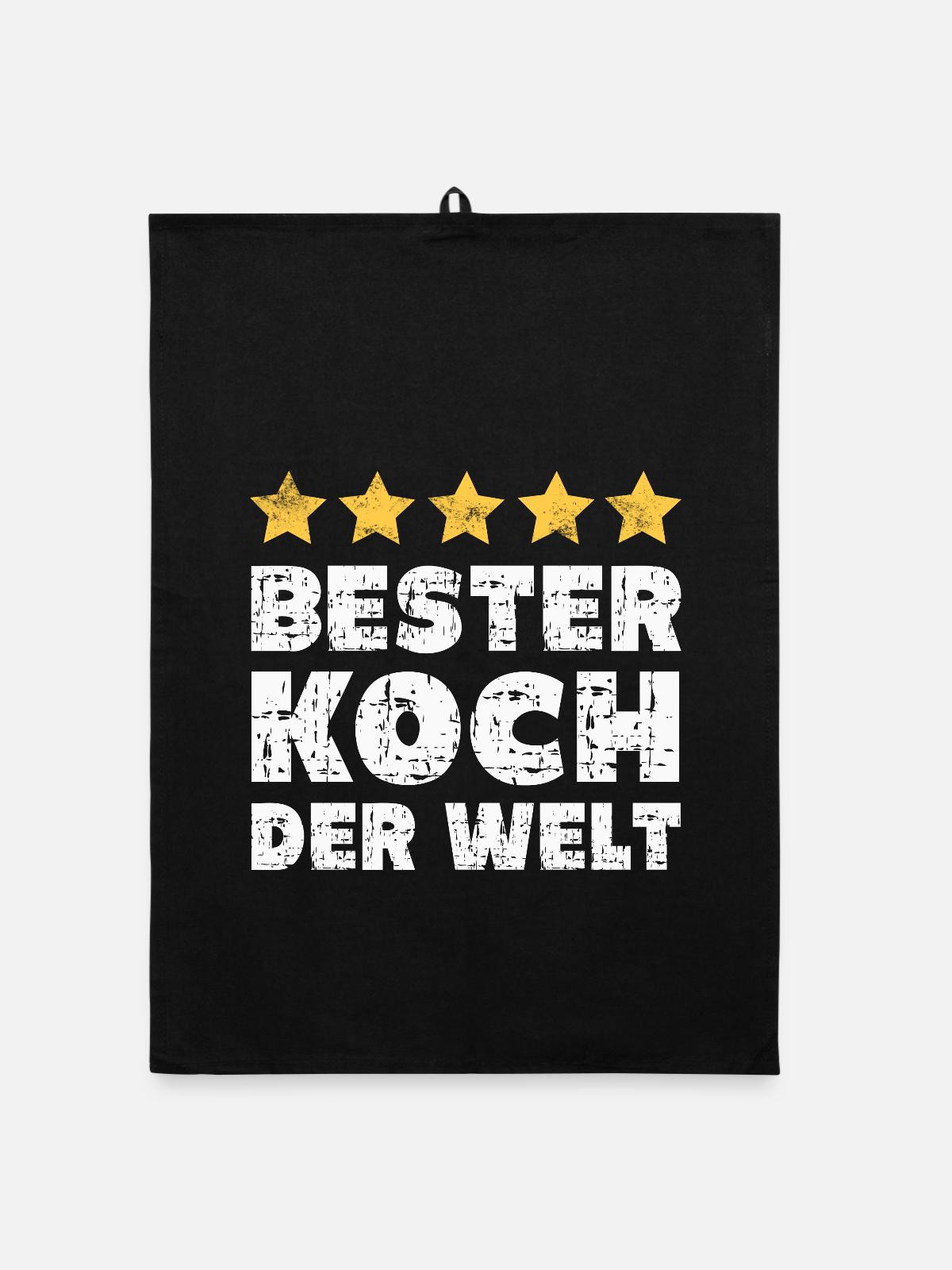 Koch - Organic Geschirrtuch - Schwarz - Vorne
