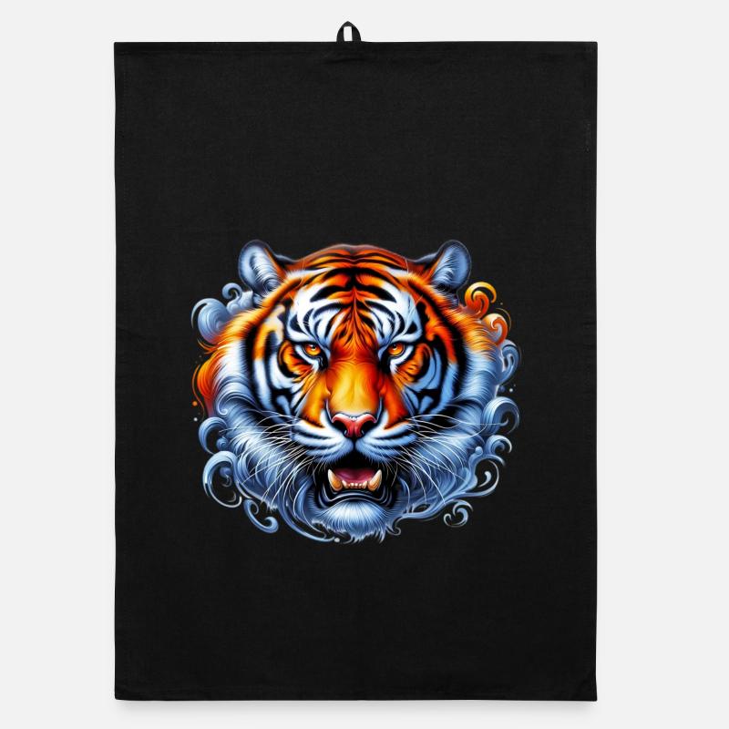 Tigre - Torchon bio - noir