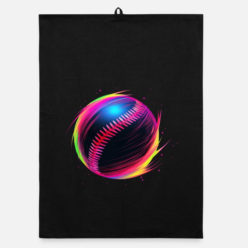 Baseball Ball Vaporwave Organic Geschirrtuch